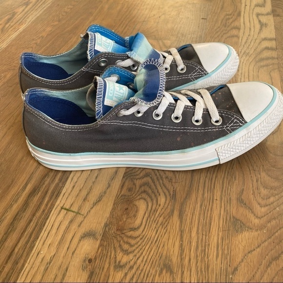 Converse All Stars double tongue low top Chucks 10 - Picture 9 of 10